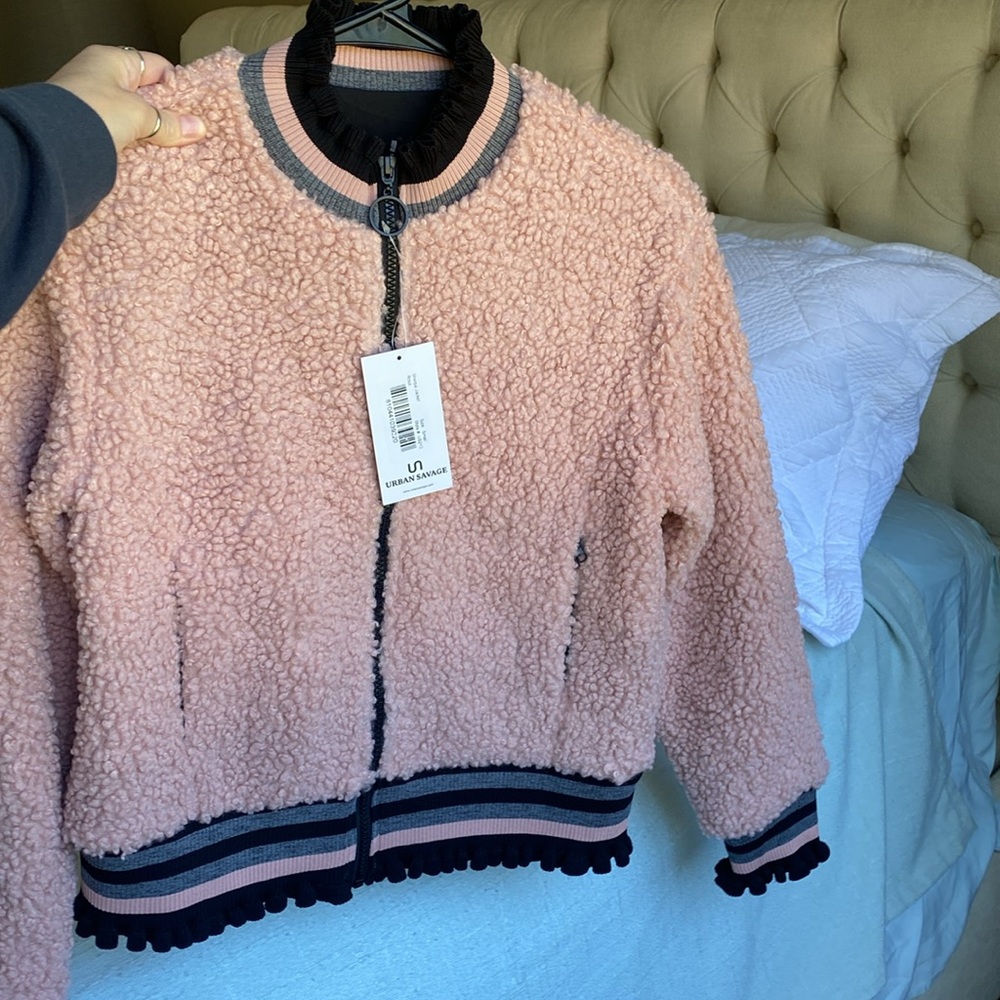 🌼 NWT Urban Savage Sherpa zip up jacket - Picture 9 of 12